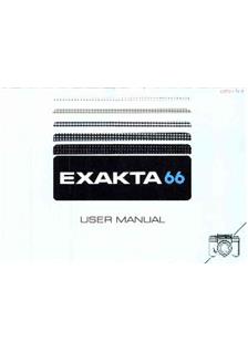 Exakta WestGermany Exakta 66 manual. Camera Instructions.